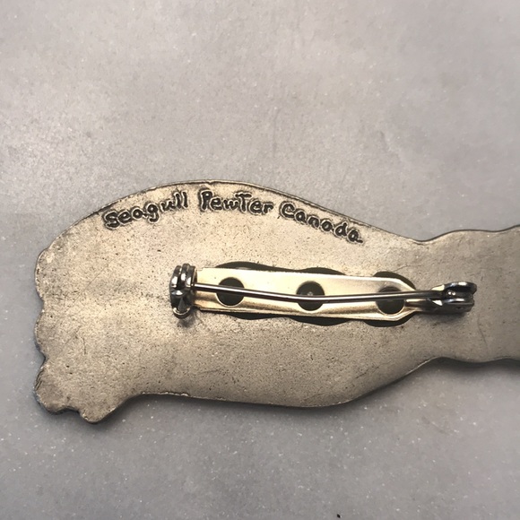 Vintage pewter cat brooch by Seagull - Picture 5 of 8